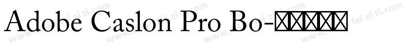Adobe Caslon Pro Bo字体转换